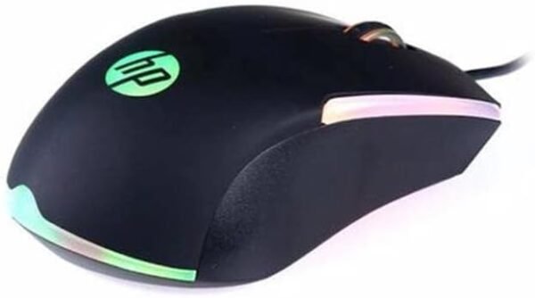 HP - Mouse Gamer USB M160 Preto - Sensor ptico Ambidestro Resoluções até 1000 dpi e iluminação multicolor - 7zz79aa