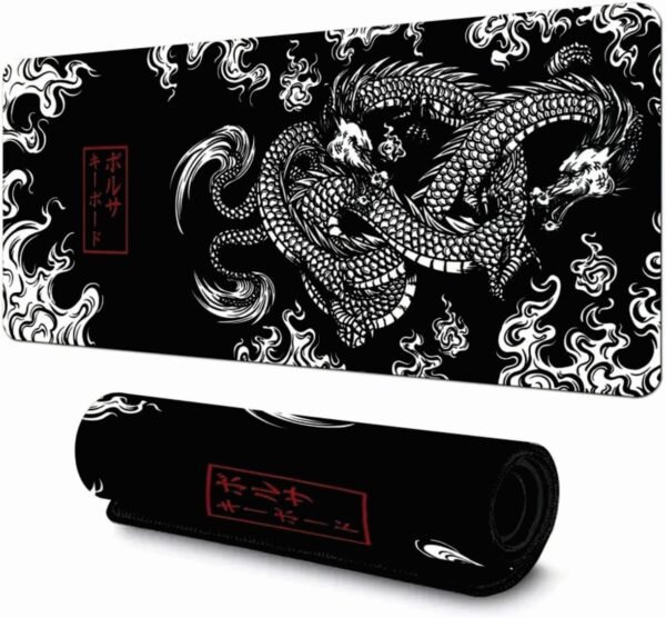 Mouse Pad Gamer Extra Grande Speed ​​Anti -Derrapante PROFISSÃO PROFissional Pad grande largura 60x30 - Dragão chines japonês