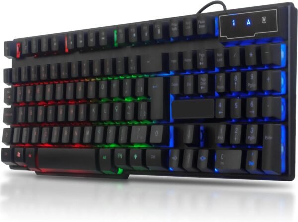 Kit Teclado Gamer semi mecanico pc ps4 abnt2 fone fone de ouvido jogador estéreo e mouse led 3200 dpi para jogos ps4 ps5 notebook para jogadores… - Image 2