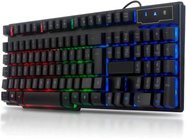 Kit Teclado Gamer semi mecanico iluminado liderado para pc ps4 ps5 xbox notebook abnt com mouse pad gamer… - Image 2