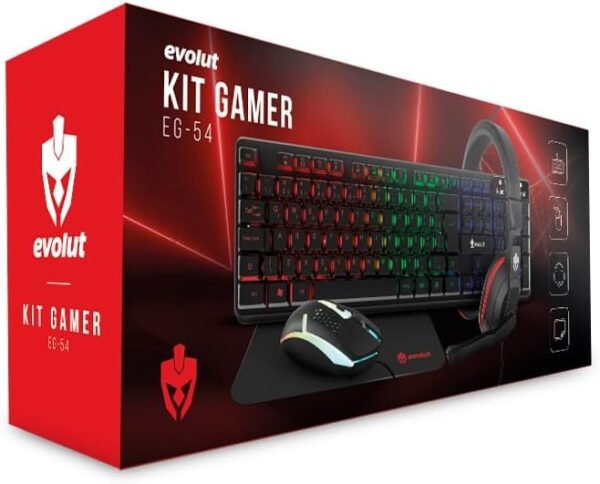 Combo Gamer Starter (Teclado+Mouse+Fone+Mousepad) - EG54 - Evolut - Image 6