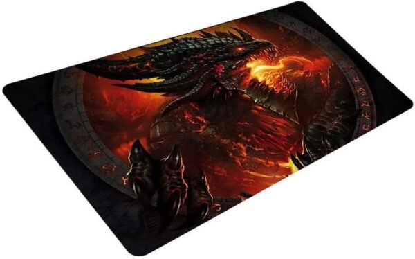 Mouse Pad Gamer Extra Grande 700x350x3mm Bordas Costuradas Base Antiderrapante Exbom Mousepad MP-7035C Dragão de Fogo - Image 3
