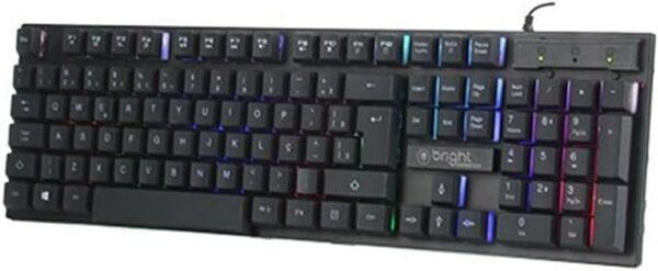 O jogador brilhante e combinado, Teclado liderou 107 Teclas, Mouse liderou 6 botões, fone de ouvido, 7 modos de iluminação rgb, fn multimídia, padrão abnt2, headset com microfona e regulador regulador - Image 5