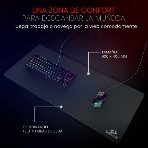 Mousepad Gamer Redragon Flicker 90 x 40 XL P032 - Image 7