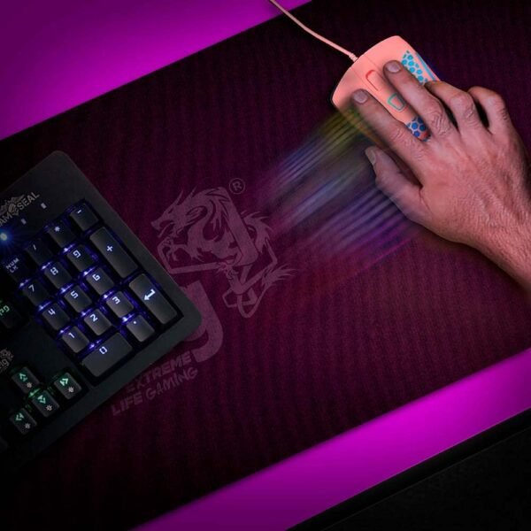 ELG MGDWL3 - MOUSE Gamer Dragon War Light 2400dpi 7 núcleos 70g Ultraleve Rosa - Image 5