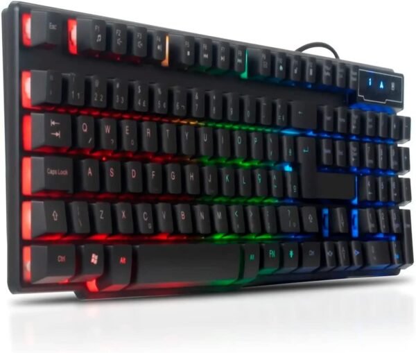 Kit Teclado Gamer semi mecanico iluminado liderado para pc ps4 ps5 xbox notebook abnt com mouse pad gamer… - Image 3