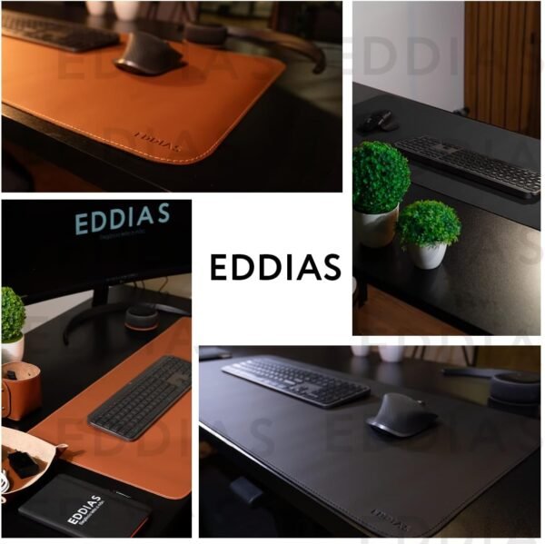 Mousepad Pad Pad Eddias em Couro Ecologico 70x30cm - (Preto) - Image 8
