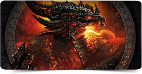 Mouse Pad Gamer Extra Grande 700x350x3mm Bordas Costuradas Base Antiderrapante Exbom Mousepad MP-7035C Dragão de Fogo - Image 5