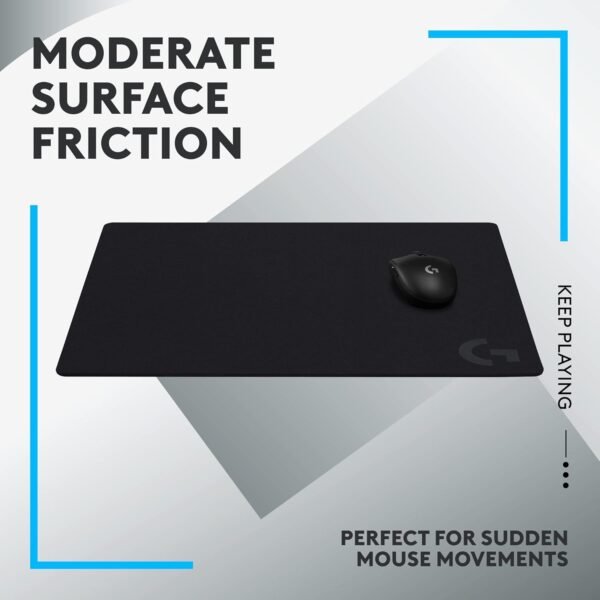 Mouse pad grão de tecido com base antiderrapante Logitech g640 otimizado para jogos e superfície de atrito moderado - Image 2