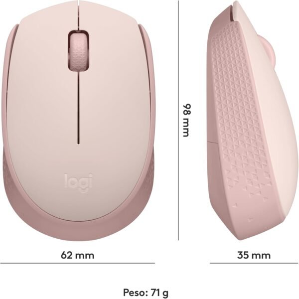 Mouse SEM Fio Logitech M170 COM Design AmbideStro Compacto, Conexão USB E Pilha Incusa - Rosa - Image 8
