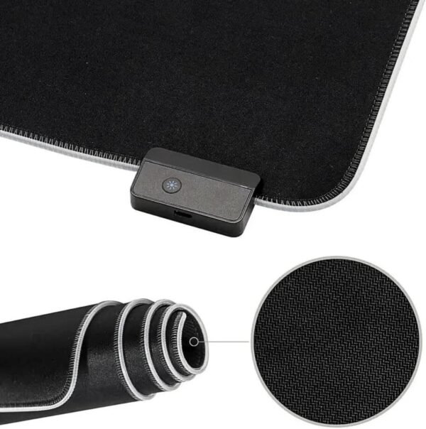 Mouse Pad Gamer LED RGB Grande Estendido Macio com 14 Modos de Iluminação 800mm x 300mm Speed ​​USB - Image 2