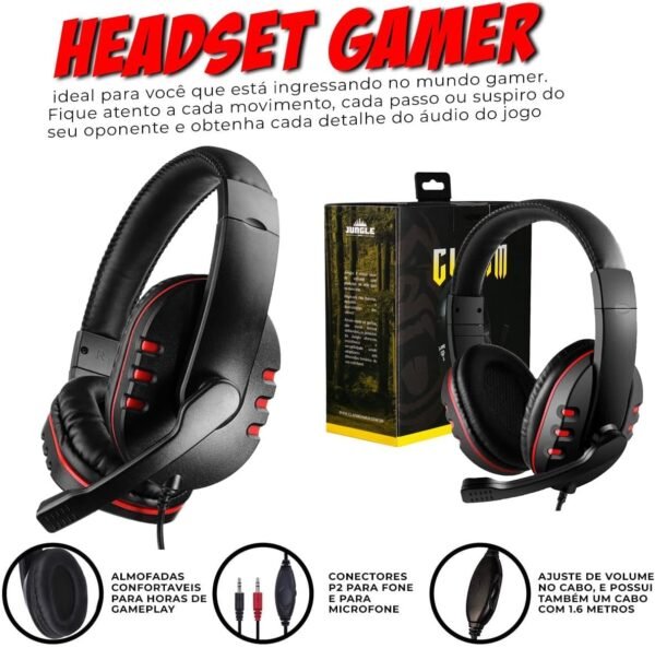 Kit Gamer Teclado semi mecânico rgb + mouse led em 7 núcleos + fone de ouvido com microfona - Image 4