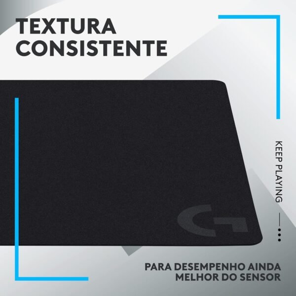 Mouse pad de tecido com base antiderrapante Logitech g240 otimizado para jogos e com superfície de atrito moderado - Image 3