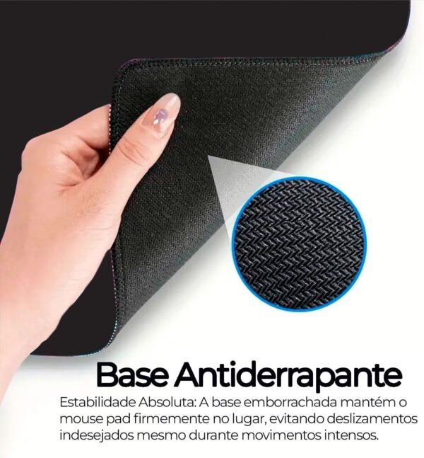 Mouse Pad Gamer Speed ​​Extra Grande Anti -Derrapante PROFissional Pad Pad Large largo 120x60 - Preto - Image 7