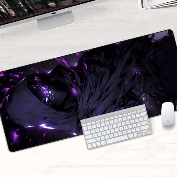 Novo Mouse Pad Gamer Speed ​​Speed ​​Extra Grande Pad Profissional Premium Com Borda Costurada 90x40 - Ninja Sombra Roxo - Image 3