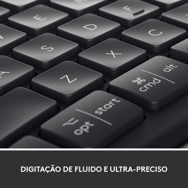 Teclado sem fio logitech ergo k860 com layout de teclado dividido, suporte para despanso de pulso, tecido resistente a manchas, conexão bluetooth e usb - compatível com windows e mac. - Image 8
