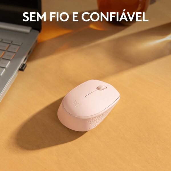Mouse SEM Fio Logitech M170 COM Design AmbideStro Compacto, Conexão USB E Pilha Incusa - Rosa - Image 2