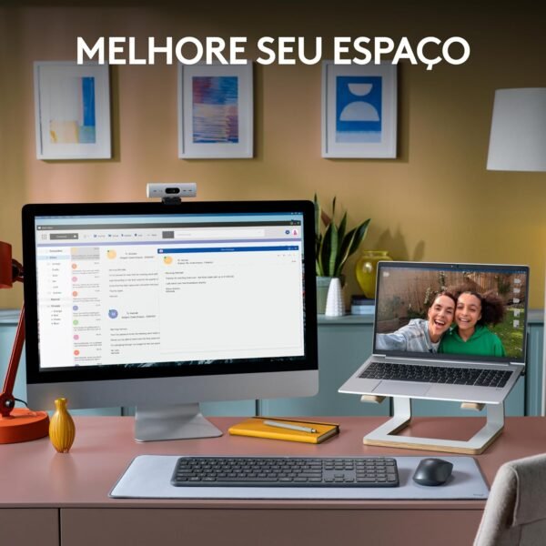 Teclado Sem Fio Logitech Signature Slim K950 COMMANTEIRO EAST -SWITCH Para ate 3 Dispositivos, Digitaça Silenciosa, Conexão Bluetooth OU Receptor USB Logi Incluso E Layout Us Intl - Grafite - Image 5