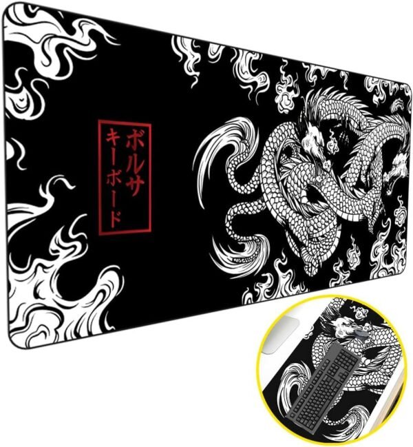 Mouse Pad Gamer Speed ​​Extra Grande Anti -Derrapante PROFISSÃO PROFissional Pad grande largura de 90x40 -dragão chines japones - Image 2