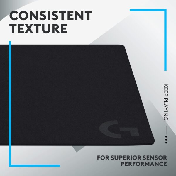 Mouse pad grão de tecido com base antiderrapante Logitech g640 otimizado para jogos e superfície de atrito moderado - Image 3