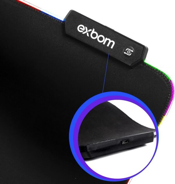 Gamer de mouse gamer iluminado liderou rgb grande 80 cm por 30 com mousepad jogador liderado com em volta superficie speed para jogos - Image 3