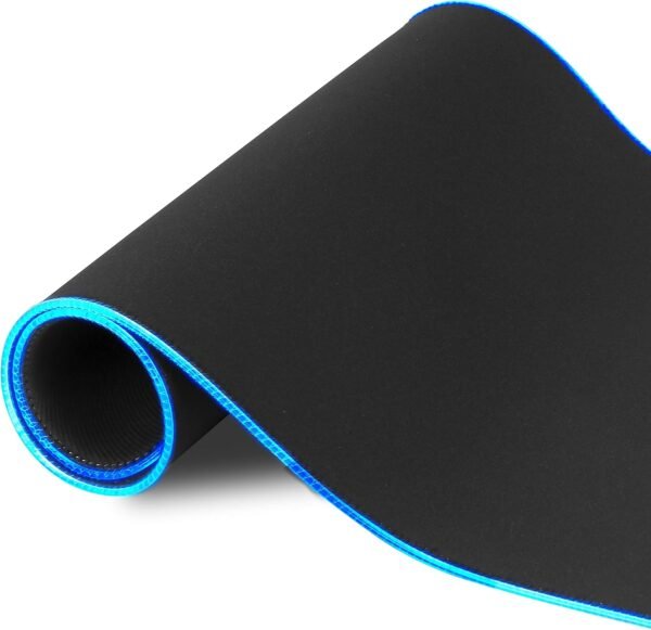 Gamer de mouse gamer iluminado liderou rgb grande 80 cm por 30 com mousepad jogador liderado com em volta superficie speed para jogos - Image 4