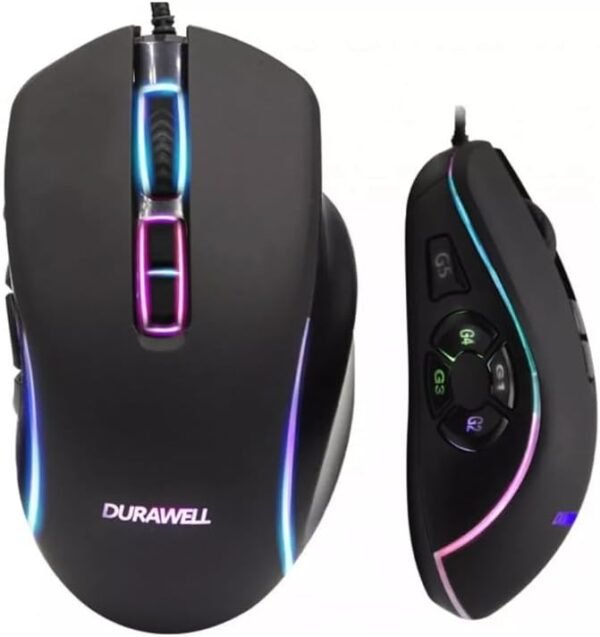 Gamer de mouse RGB 3200 DPI 10 BOTões DW-270 COR Preto