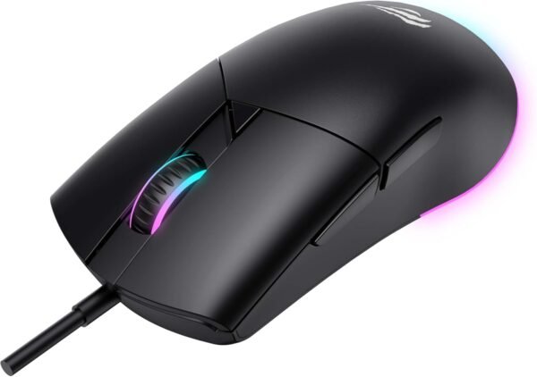 Jogador de mouse Havit MS1038 RGB Programável, 7 Botões, 1200-2400-3200-4800-6400-8000 DPI, USB