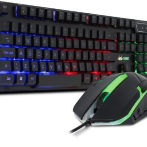 Kit Teclado semi mecânico jogador liderado rgb multimídia mouse laser 3 botões USB 2.0 PC Computador Notebook Mac