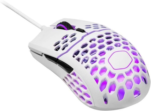 Mouse Gaming Cooler Master MM711 60G, com Estrutura Leve de Colméia - Branco