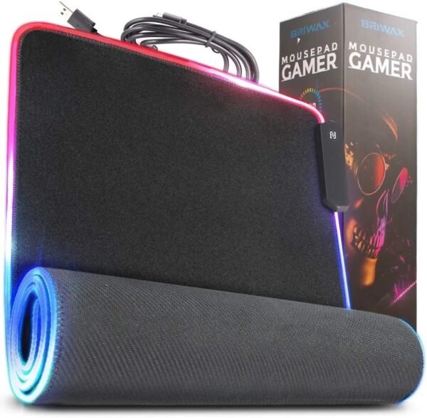 Mouse Pad Led RGB Gamer Gaming Tecido Speed ​​Tapete Extra Grande 80cm x 30cm costurado mousepad